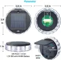 Lámpara solar de pared para exteriores, para jardín, terraza, redonda, con pétalos, para vallas, 8 modos, luz de jardín brillante, control remoto