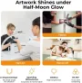 Janolia Half Moon Light для маникюрного стола 29 дюймов Лампа для маникюрного стола 7 цветовых режимов 10 уровней яркости для татуировок/ресниц/маникюра/спа/салона/макияж