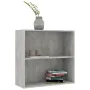 2-Tier Book Cabinet Concrete Gray 31.5\x11.8\x30.1\ Chipboard