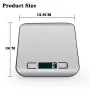 5KG/10KG Ultra-Accurate Stainless Steel LCD Kitchen Scale Digital Food Weighing Device with High Precision Tare Function and Multi Measurement Units for Diet Control Postal Use