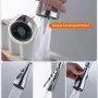 Kitchen Faucet Spray Head 3 Function Spray Head 360° Swivel Faucet Spray Head Kitchen Faucet Water Saving Sink Aerator Replacement Spray Head