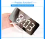 LED Mirror Digital Alarm Clock USB Rechageable Auto Light Sensitive With Alarm Vibrator 2 Alarm Mode