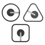Triangle/Square/Round Black Modern LED Acrylic Ceiling Light Brief Lamp Surface Mount Fixture Light
