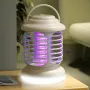 USB Rechargeable Mini LED Mosquito Killer Lamp UV Phototronic Trap & Electric Shock Zapper Portable 1200 mAh Battery Indoor/Outdoor