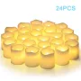24pcs Flameless LED Candle Lights Creative Wish LED Tea Lamp Warm White Halloween Wedding Christmas Decoration Candle Lights