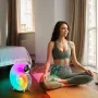 Conch RGB LED Night Light Wake Up Lamp Sleep Light Smart Atmosphere Lamp Blue Tooth Clock Alarm speaker with Stereo BT Speaker