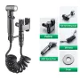 High Pressure Dual Control Valve Hygienic Shower Toilet Bidet Spray Gun Set Dual Outlet Mini Angle Valve Handheld Bidet Sprayer Toilet Cleaning for Bathroom Accessories