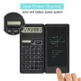 Bloco de notas para calculadora básica com tablet LCD de 6 polegadas, calculadora científica portátil dobrável, silenciosa, com alimentação solar/dupla, para ensino médio, faculdade e escritório