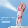 Mini Air Conditioner USB Rechargeable with Nanotechnology Cooling Mist Powerful Motor 4-Speed Wind Adjustable Efficient Cooling and Humidifying Function Ideal for Home Office and Dorm