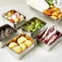 6Pcs/set Sealed Storage Box Set with Lid 316 Stainless Steel Fresh-Keeping Box Vegetables Fresh Refrigerator Food Kitchen Organizer Storage Container Crisper