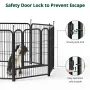 PawGiant Dog Playpen Designed for Indoor Use, Dog Pen with Rubber Pads for Small Medium Dogs Puppy Inside