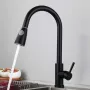 Kitchen Sink Faucet 360°Swivel Pull Out Water Tap Deck Mounted Cold Hot Mixer With Hose