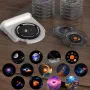 Multifunctional Starry Sky Projector Lamp with 13 Star Films Bluetooth Speaker Night Light White Noise Sleep Aid Sounds Time Display Alarm Remote Control