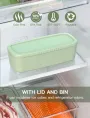 3 Pcs Silicone Ice Cube Tray for Tumbler, Hollow Cylinder Ice Mold with Lid and Bin for Freezer Ice Drink Juice Whiskey Cocktail Compatible with 40Oz Tumbler