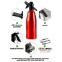 1L Aluminum Professional Soda Water Bubble Siphon Spark Machine Accessories Bar Kitchen Supplies Dispenser Cocktail Processing Gun