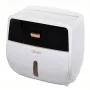 Bathroom Organizer Shelf Wall Mount Toilet Paper Holder Large Capacity Wall-mounted Double-layer Toilet Paper Holder No Drilling Installation Waterproof Paper Towel Storage Box Suitable for Bathroom Organization