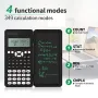 NEWYES 991MS 6.5 Inches Scientific Calculator with LCD Writing Tablet and 349 Functions Solar Energy Science Calculators Notepad Professional Foldable Calculators for School Students Office Assistant