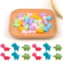 48 Holes Silicone Dinosaur Mold Non Stick Easy Release Candy Chocolate Gummy Baking Molds
