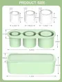 3 Pcs Silicone Ice Cube Tray for Tumbler, Hollow Cylinder Ice Mold with Lid and Bin for Freezer Ice Drink Juice Whiskey Cocktail Compatible with 40Oz Tumbler