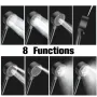 High Pressure 8 Modes Boosted Shower Head Portable Rainfall Hoses Bathroom Bracket Bathroom Sets