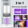3 In 1 Multifunctional Outdoor Mosquito Zapper With Camping Light & Camping Fan Rechargeable UV Mosquito Killer Lamp Night Light Quiet Cooling for Outdoor & Indoor Use