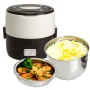 Janolia 1.3L 200W Portable Electric Lunch Box Food Warmer with Removable Stainless Steel Container Electric Heating Bento Lunch Box Food Storage Container EU Plug for Office and Home