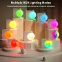 Colorful Atmosphere Moon Light Sunrise Alarm Clock Wake-Up Light Breathing Light Three-Speed Dimming Clock Dual Alarm Clock Timing Sound Machine for Heavy Sleepers Nightlight Sleep Aid Snooze 10 Nature Sounds 8 Colors Ideal for Gift