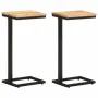Side Tables 2 pcs 12.4\x9.6\x25.4\ Solid Acacia Wood