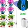 12pcs / 8pcs Drippers Automatic Electric Watering Device Water Pump Sprinkler Plant Potted Timing Balcony Watering Device Drip Irrigation System Sprinkler