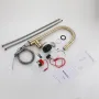 Rubinetto da cucina estraibile con sensore touch in oro spazzolato, rotazione a 360°, rubinetto da cucina intelligente, rubinetto con sensore, miscelatore monocomando