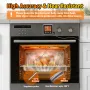AGSIVO Digital Food Oven Meat Thermometer With Probe Timer Alert Backlight Outdoor Grill Cook Barbecue Kitchen Cooking BBQ Thermometer