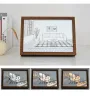 LED Illuminated Artwork Warm Modern Minimalist Design Rechargeable with Real Wood Frame Perfect Night Light and Home Decor Piece