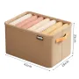 Steel Frame Non-Woven Fabric Storage Box Khaki Colour Space Saver Organizer for Home Dorm Clothes Pants Multiple Sizes Available