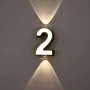 LED Wall Lamp AC85~265V 7W Digit Number IP65 Waterproof Outdoor Wall Lamp Modern Style LED Lamp