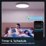 Elfeland 30W Smart RGB Ceiling Light with WiFi Bluetooth Remote Control Dimmable APP & Voice Control Compatible With Alexa Google Assistant