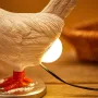Chicken Egg Lamp Funny Chicken lamp with Egg in Butt LED Chicken Night Lights with USB Resin Warm Table Light Decor Birthday Christmas Gifts for Kids Friends