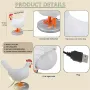 Chicken Egg Lamp Funny Chicken lamp with Egg in Butt LED Chicken Night Lights with USB Resin Warm Table Light Decor Birthday Christmas Gifts for Kids Friends
