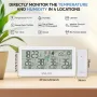 BALDR Large LCD Display Weather Station Thermometer Hygrometer Alarm Clock Large Screen Triple Channel Wireless Electronic Thermometer And Hygrometer Weather Station Alarm Clock
