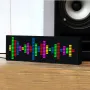 Dynamic LED Music Spectrum Clock Picking Lamp Voice Control Wire Control LED Music Spectrum Rhythm Display RGB Light Electronic Clock Voice Activated Car Audio Level Indicator VU Meter Atmosphere Lamp