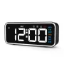 Daylight Saving Time LED Digital Alarm Clock with Voice Control Smart High-Definition Mirror Snooze Electronic Clock