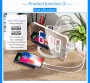 LED Mirror Digital Alarm Clock USB Rechageable Auto Light Sensitive With Alarm Vibrator 2 Alarm Mode