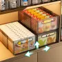 Retractable 28 to 48cm Drawer Organizer Wardrobe Stackable Storage Box Clothes Kitchen Desktop Transparent Drawer Clothing Cabinet Storage Box Underwear Plastic Storage Basket