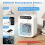 Speed Adustable Air Conditioner Cooling Fan 500ml Tank Personal Air Conditioning Air Cooler Mini Rechargeable Fan for Camping Office
