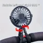 Compact Portable Octopus Handheld Night Light Cooling Fan 500mAh with Accessories