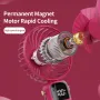 USB Mini Silent Handheld Folding Fan Digital Display 6 Speed Of Wind With Portable Stand Small Fan