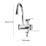 Smart Digital Instant Electric Water Heater Faucet Temperature Adjustable Tankless Water Heater Bottom Inlet Fast Heating Faucet Kitchen Bathroom