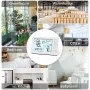 BALDR Weather Station Digital Thermometer Hygrometer Clock Small Weather Station Electronic Thermometer And Hygrometer With Temperature Humidity Time And Week Function