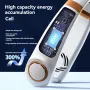 1800mAh Taşınabilir Askılı Boyun Fanı Üst Sürüm Pil Ekranı Renkli Nefes Işık Taşınabilir Halterneck Fan USB Elde Taşınabilir Sessiz Çok Fonksiyonlu Kanatsız Mini Elektrikli Fan