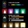 LIXINCORDA E14 Smart Bulb Tuya Wifi Candle Lamp APP Remote Control LED Bulb WiFi 2.4GHz Supports Alexa Google Assistant Voice Control
