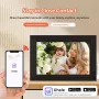 10-inch Smart WiFi Touch Digital Photo Frame Cloud Digital Photo Frame 1280*800 IPS LCD Touch Screen Built in 32GB Storage Share Photos Via App